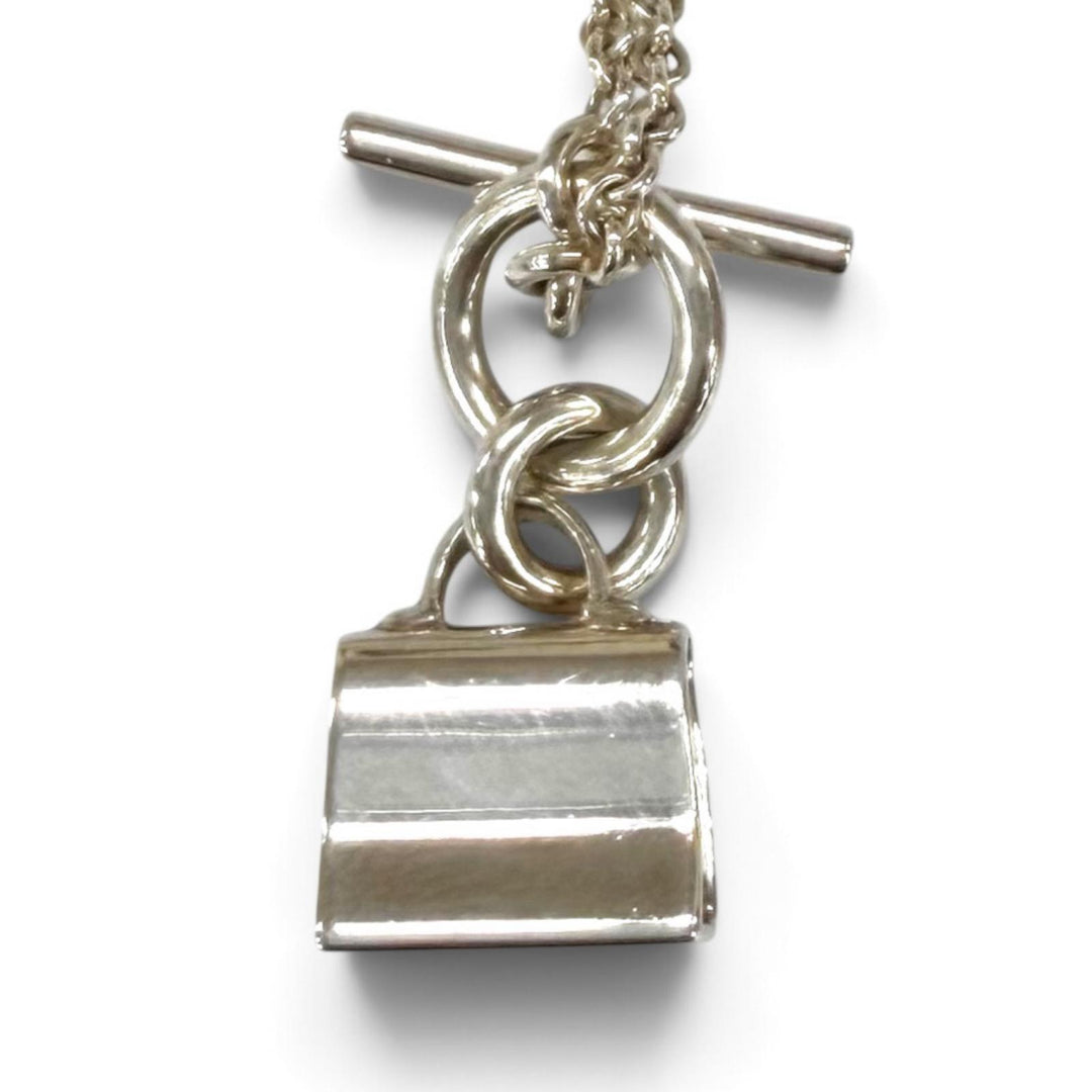 Very Good HERMES Necklace Amulet Kelly Silver AG925 Women