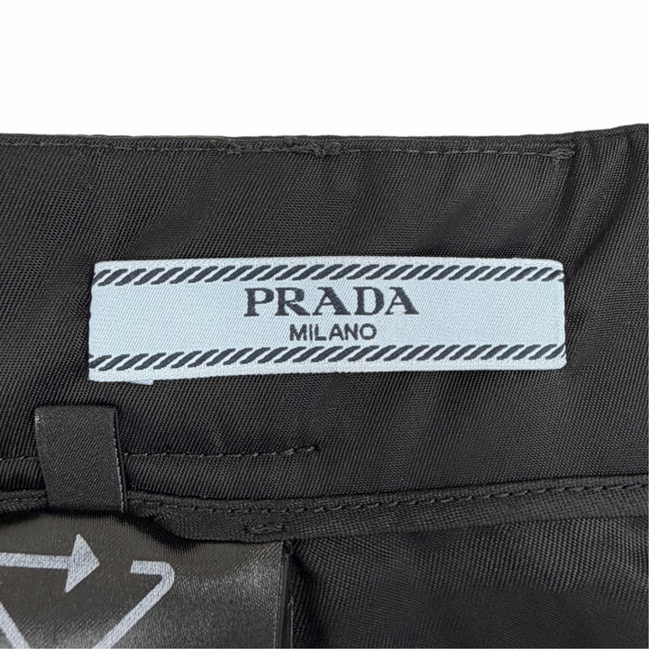 Excellent PRADA Re-Nylon Mini Skirt Enamel Metal Triangle Logo IT 36 21Y009
