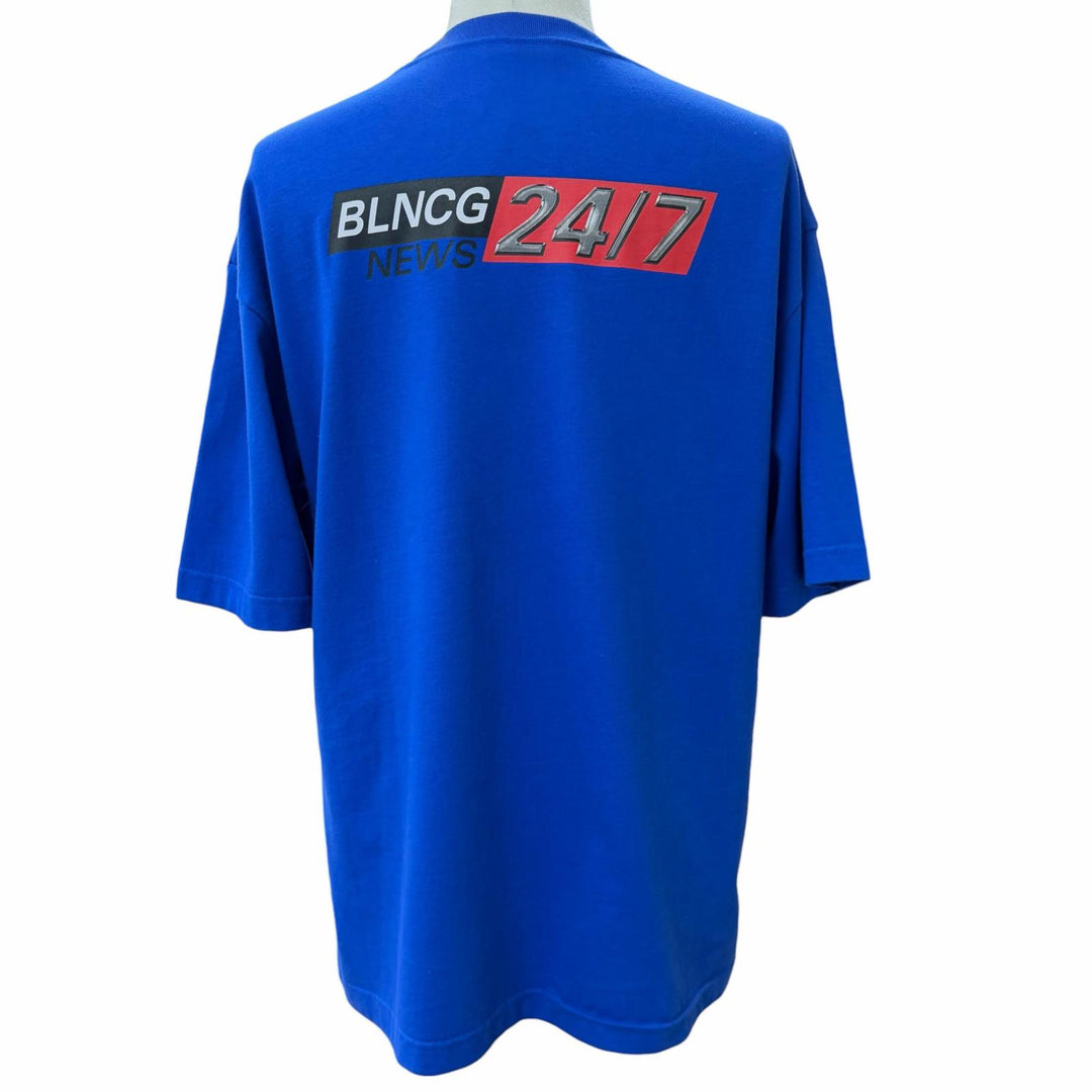 Pristine BALENCIAGA Short sleeve T-shirt NEWS Logo Tee Logo print XS 612966