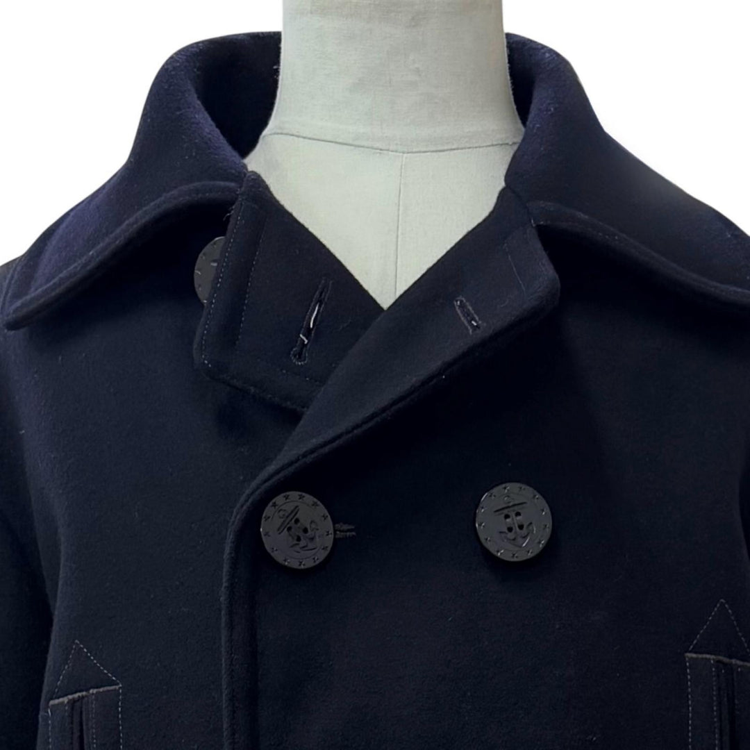 Excellent The REAL McCOY'S pea coat NAVAL CLOTHING FACTORY U.S. NAVY PEA COAT M