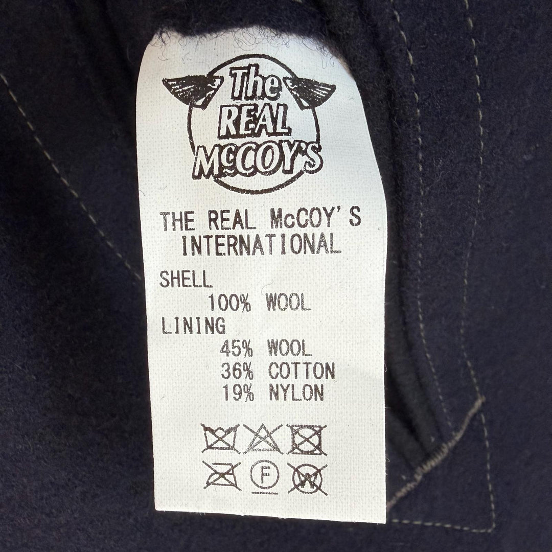 Excellent The REAL McCOY'S pea coat NAVAL CLOTHING FACTORY U.S. NAVY PEA COAT M