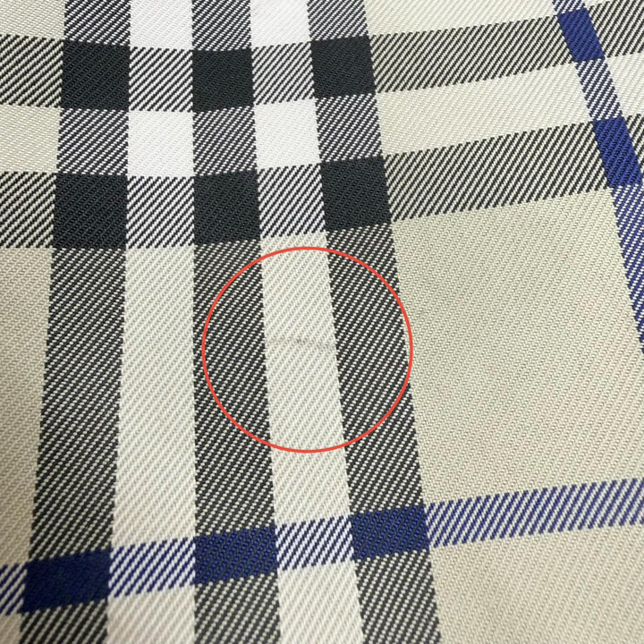 Excellent BURBERRY Jacket Checked Cropped Reversible Zip Up Beige XXS 8088340