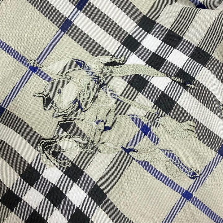 Excellent BURBERRY Jacket Checked Cropped Reversible Zip Up Beige XXS 8088340