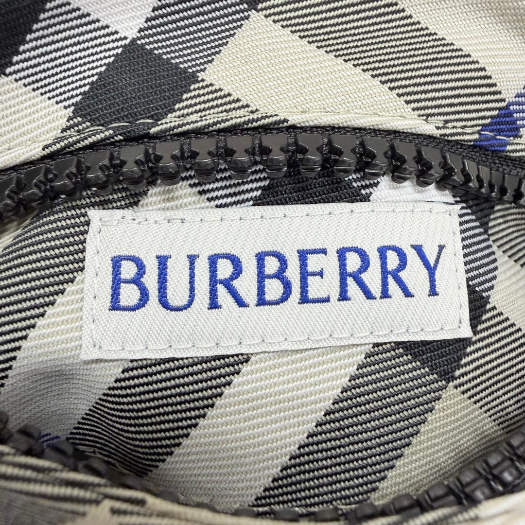 Excellent BURBERRY Jacket Checked Cropped Reversible Zip Up Beige XXS 8088340