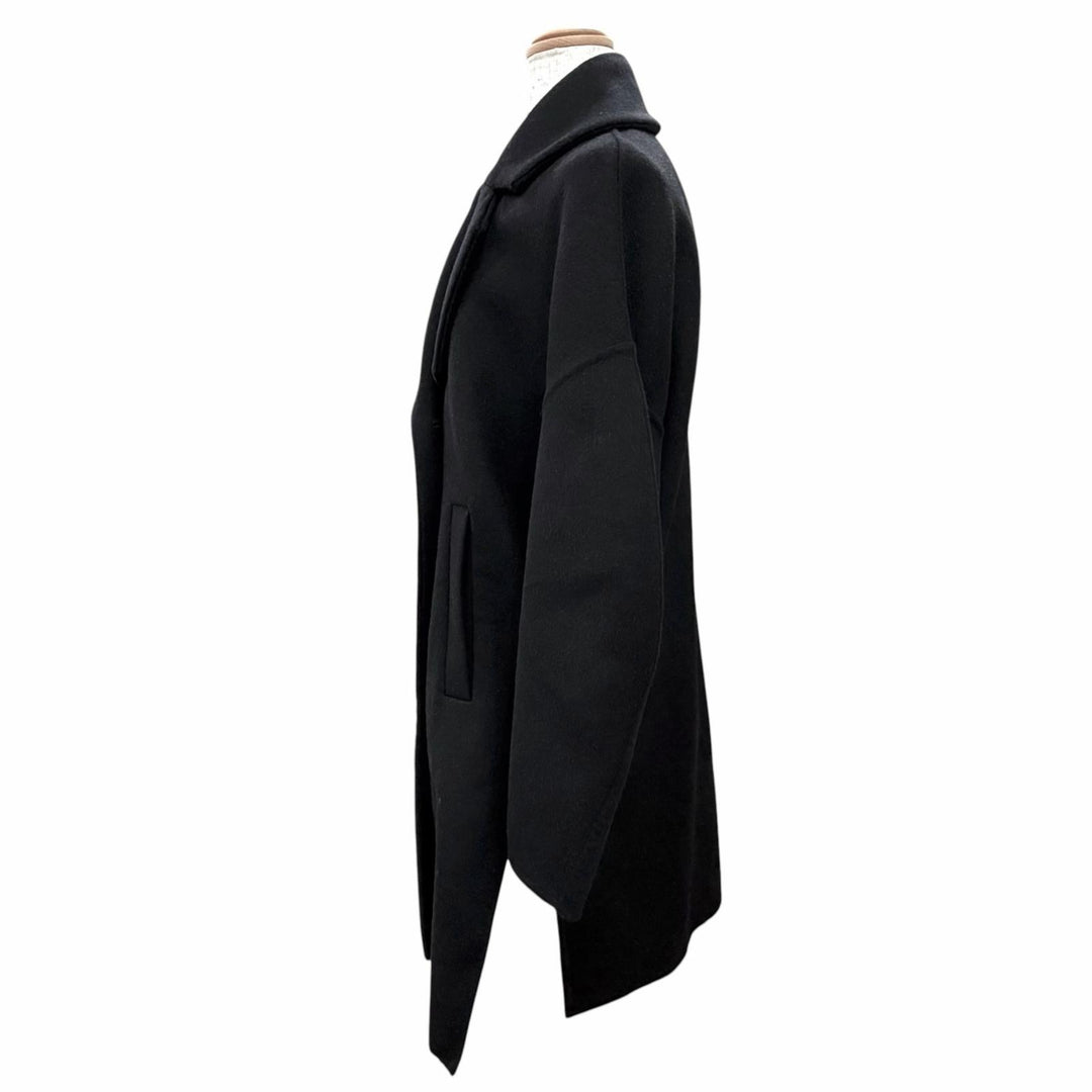 Excellent ENFOLD coat Wool side-slit reversible coat black wool 36 300GA130-2300