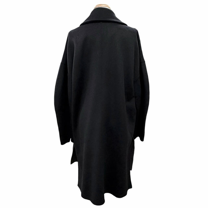 Excellent ENFOLD coat Wool side-slit reversible coat black wool 36 300GA130-2300
