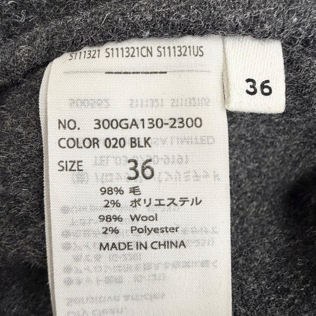 Excellent ENFOLD coat Wool side-slit reversible coat black wool 36 300GA130-2300