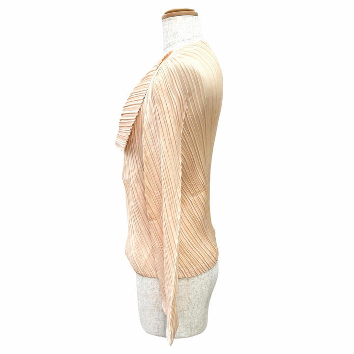 Excellent ISSEY MIYAKE cardigan Pleated, asymmetrical design zip-up 2 IM31FD671