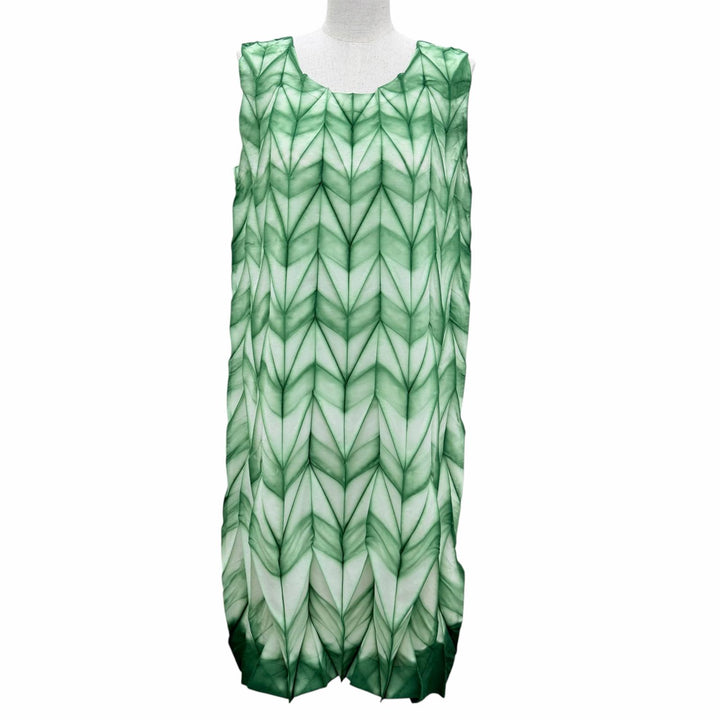 Excellent ISSEY MIYAKE one piece No sleeve Green system Women 2 IM02FH666