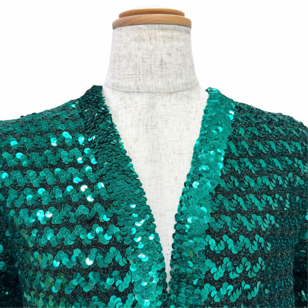 Pristine GUCCI Jacket Glitter and sequin embellished cropped bolero M 653449