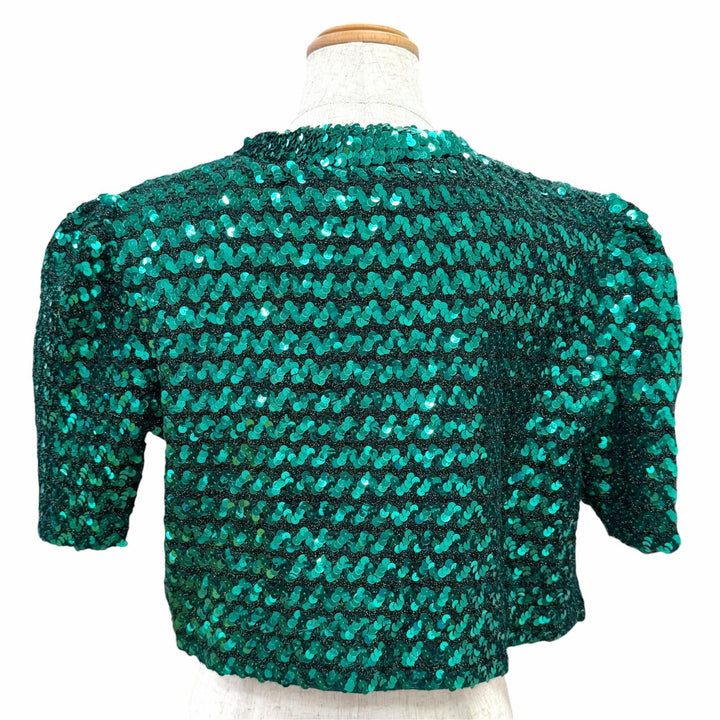 Pristine GUCCI Jacket Glitter and sequin embellished cropped bolero M 653449