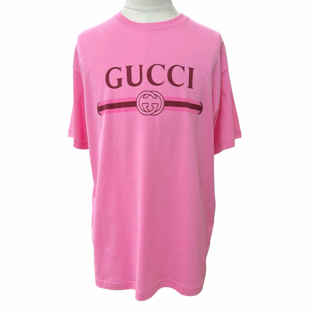 Pristine GUCCI Short sleeve T-shirt Interlocking G Logo print Crew neck 796395