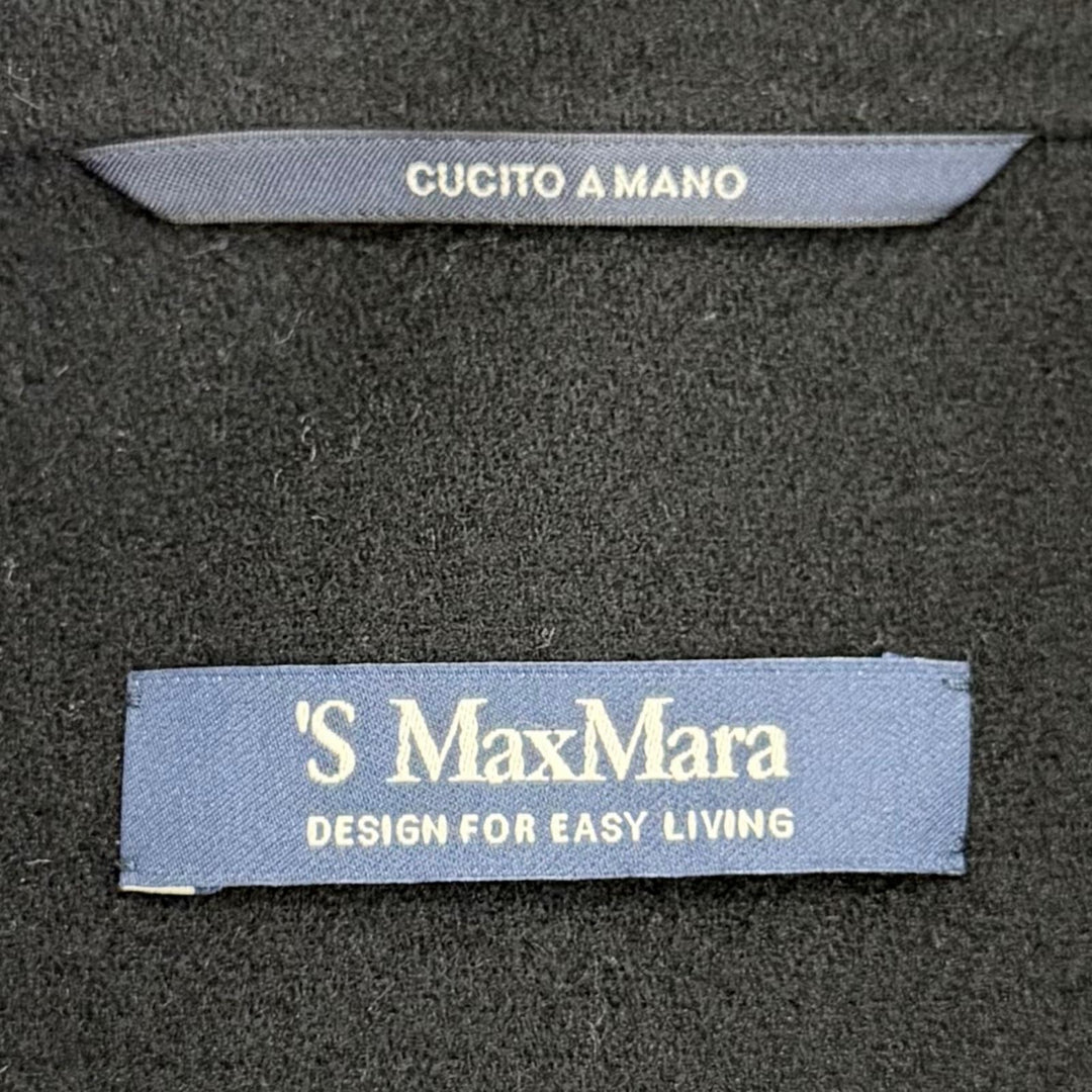 Excellent S MaxMara coat Pure virgin wool double-faced long wrap IT 40 901610196