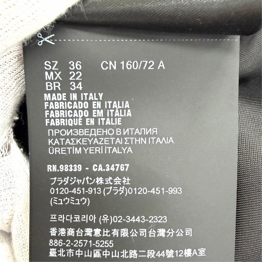 Excellent PRADA Jacket Triangle with logo Re Nylon blouson black IT 36 292102