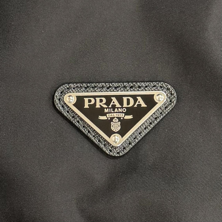Excellent PRADA Jacket Triangle with logo Re Nylon blouson black IT 36 292102