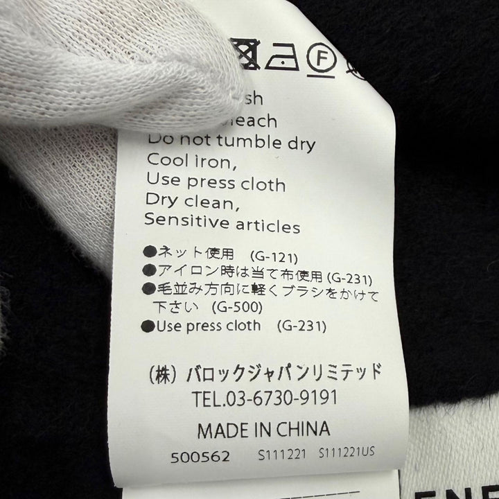 Excellent ENFOLD coat NO-COLLAR WIDE COAT Front open black wool 36 300HA130-1650