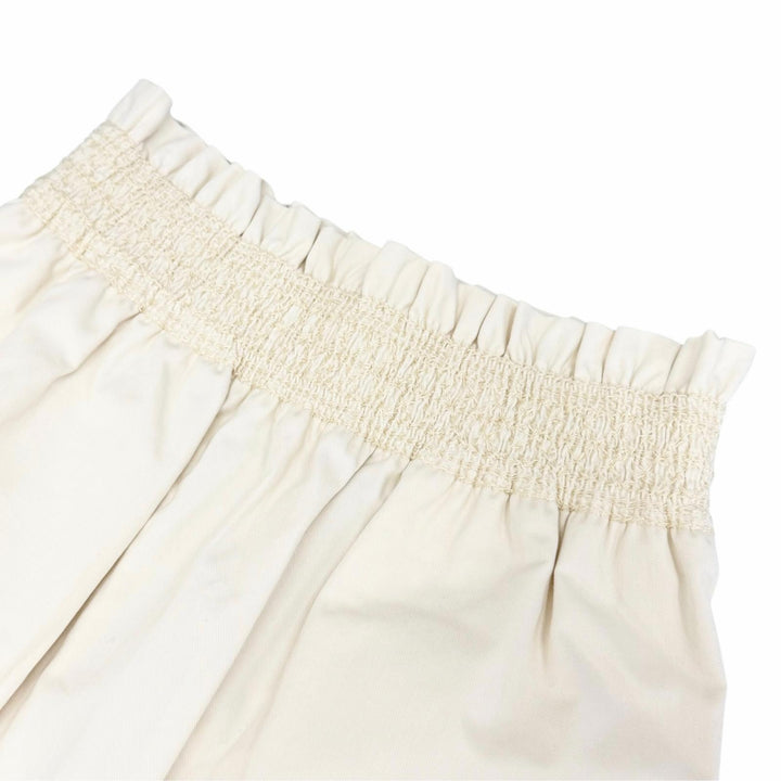 Pristine HERMES skirt High-waisted smock skirt light beige cotton IT 36 5E0342DD