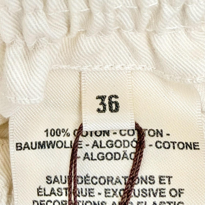 Pristine HERMES skirt High-waisted smock skirt light beige cotton IT 36 5E0342DD
