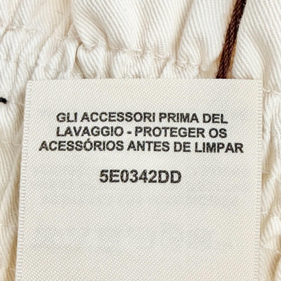 Pristine HERMES skirt High-waisted smock skirt light beige cotton IT 36 5E0342DD