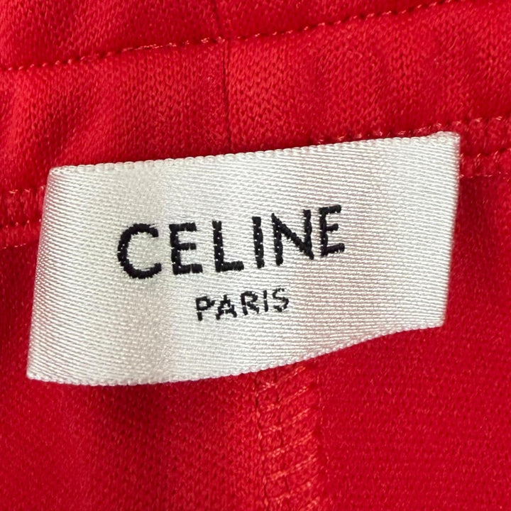 Excellent CELINE Pants Sideline Double-Faced Jersey Tracksuit Red