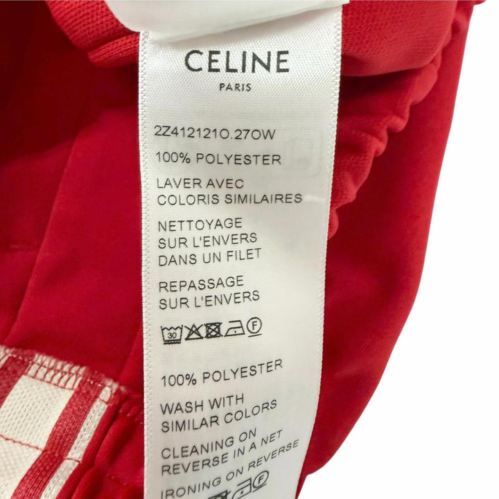 Excellent CELINE Pants Sideline Double-Faced Jersey Tracksuit Red