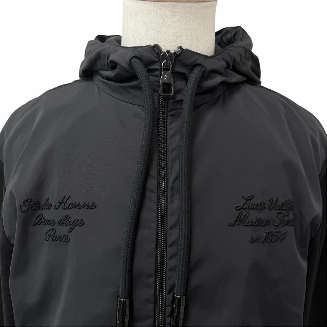Excellent LOUIS VUITTON hoodie LV Circle Logo Metal Embroidery