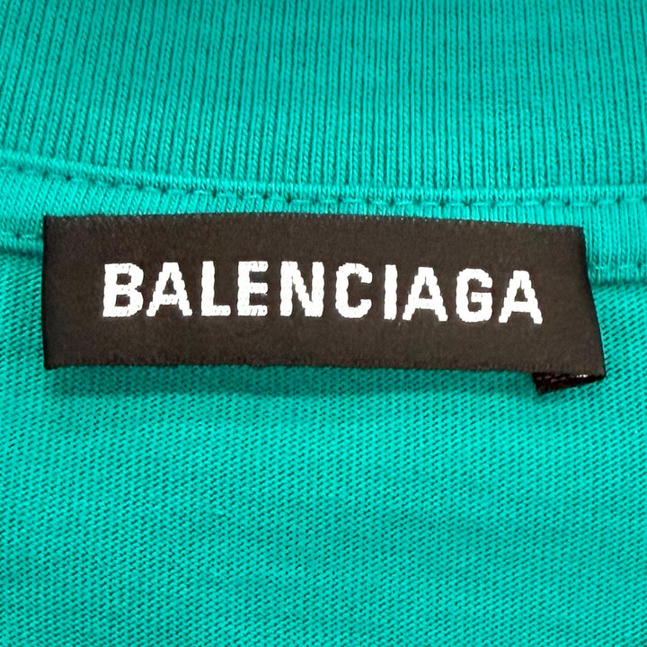 Excellent BALENCIAGA Short sleeve T-shirt PARIS FLAG TEE Embroidered logo 594579