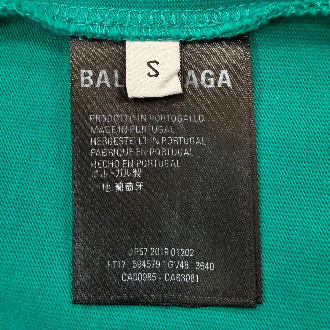 Excellent BALENCIAGA Short sleeve T-shirt PARIS FLAG TEE Embroidered logo 594579