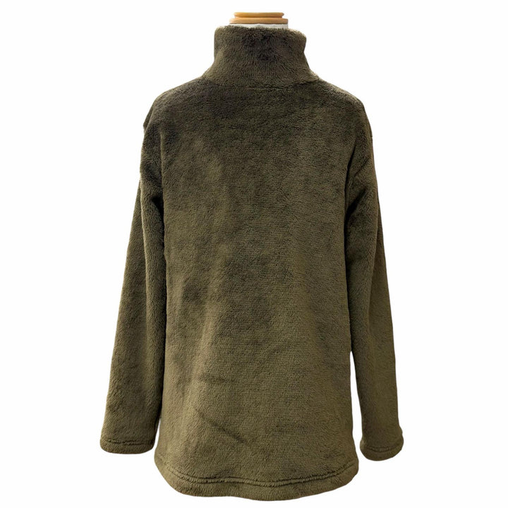 Excellent PORTER CLASSIC HIGH LOFT FLEECE TURTLENECK POLARTEC boa pullover khaki