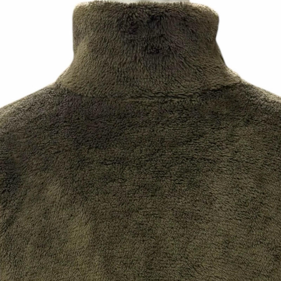 Excellent PORTER CLASSIC HIGH LOFT FLEECE TURTLENECK POLARTEC boa pullover khaki