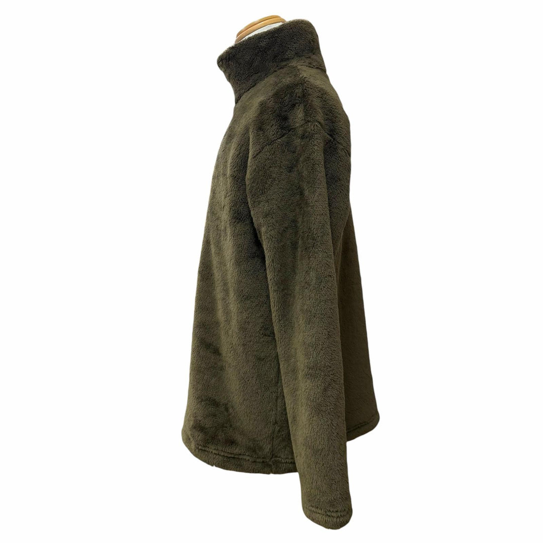 Excellent PORTER CLASSIC HIGH LOFT FLEECE TURTLENECK POLARTEC boa pullover khaki