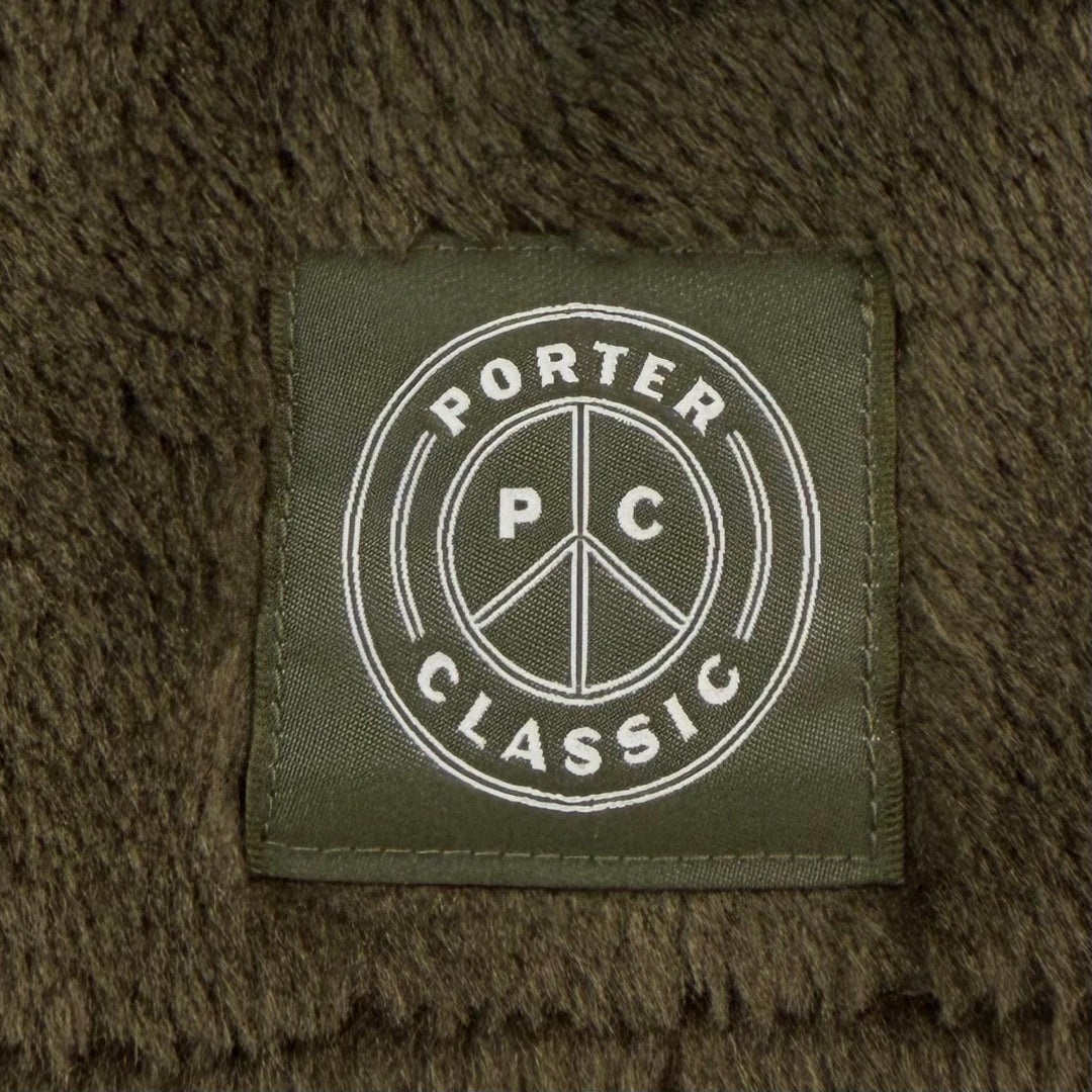 Excellent PORTER CLASSIC HIGH LOFT FLEECE TURTLENECK POLARTEC boa pullover khaki