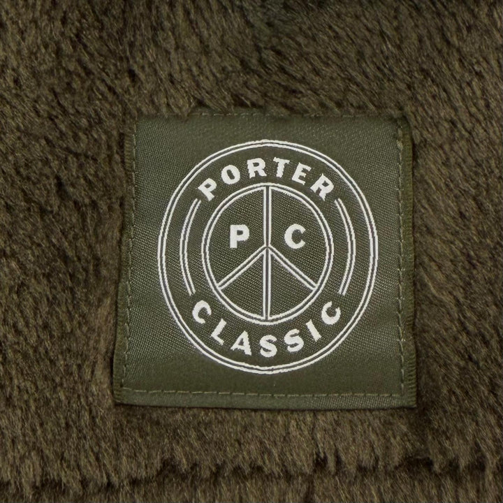 Excellent PORTER CLASSIC HIGH LOFT FLEECE TURTLENECK POLARTEC boa pullover khaki
