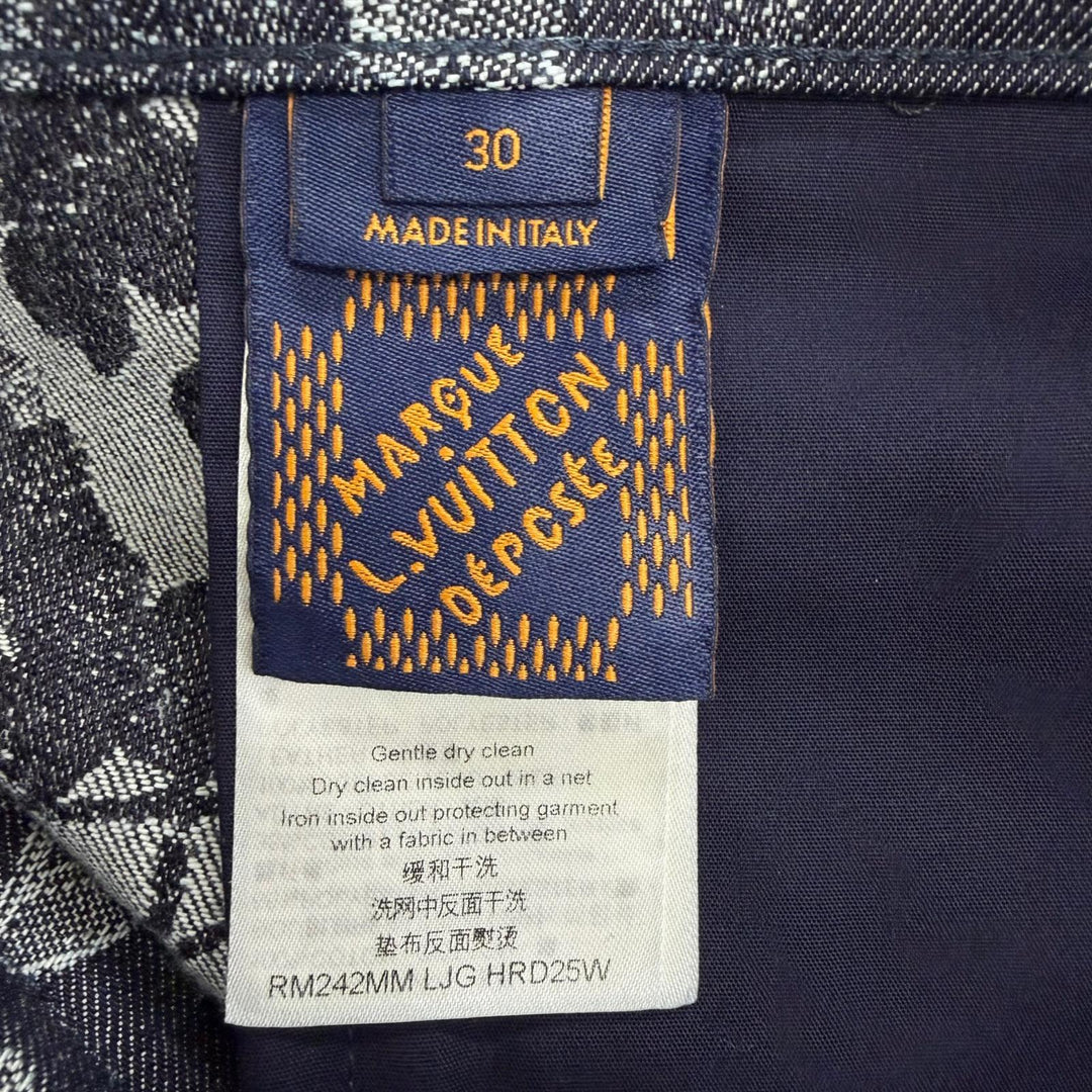 Excellent LOUIS VUITTON two-piece set Floral Jacquard Denim