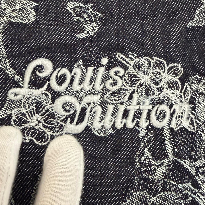 Excellent LOUIS VUITTON two-piece set Floral Jacquard Denim
