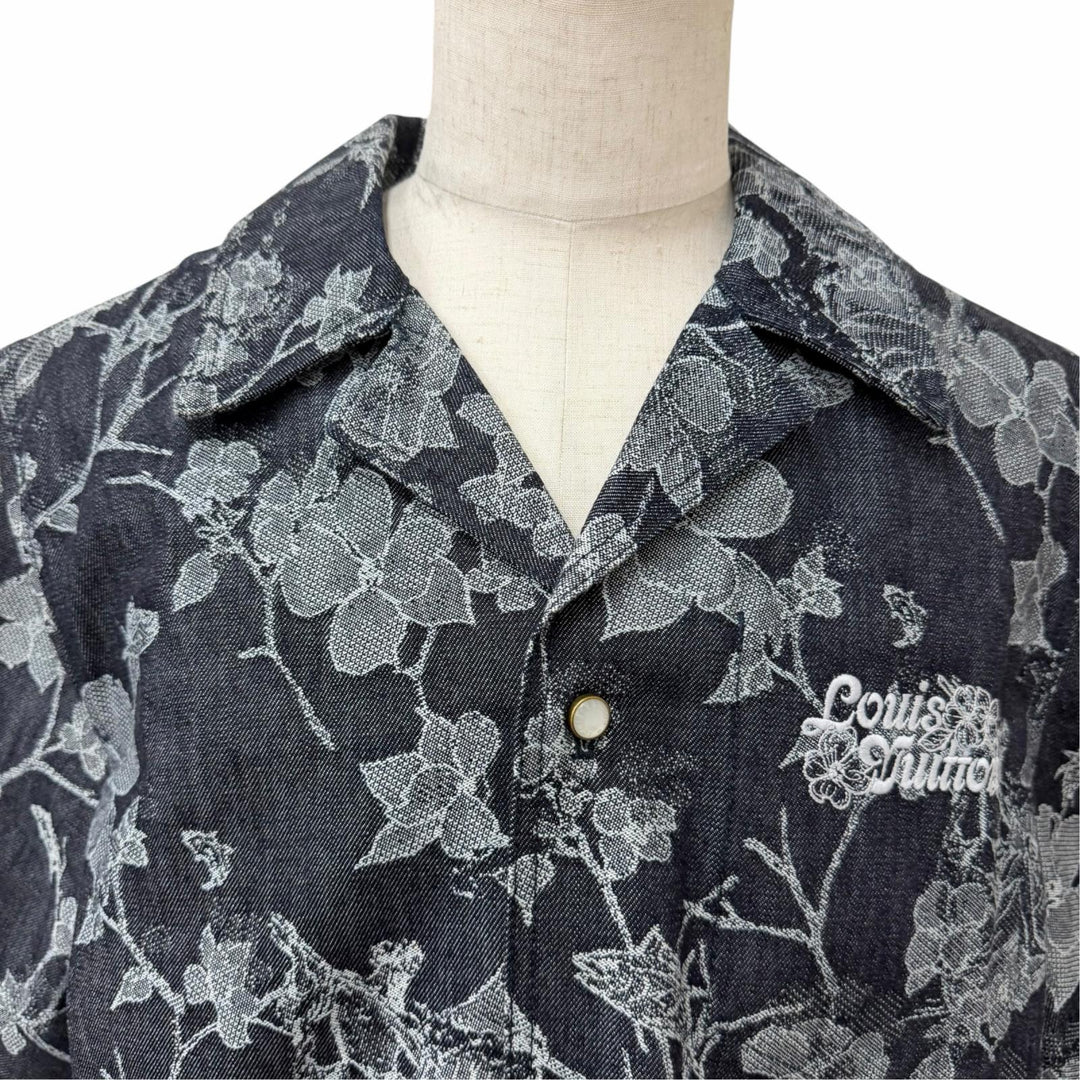 Excellent LOUIS VUITTON two-piece set Floral Jacquard Denim