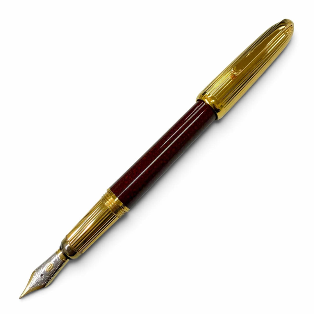 Very Good Cartier fountain pen Pasha de Cartier Marble Pattern gold 18K mens
