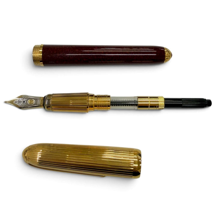 Very Good Cartier fountain pen Pasha de Cartier Marble Pattern gold 18K mens