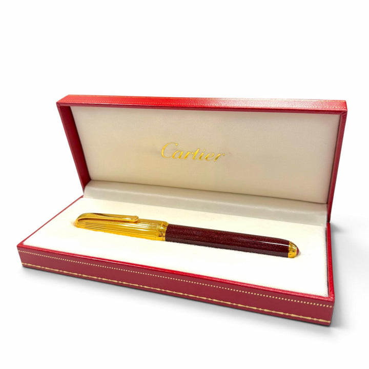 Very Good Cartier fountain pen Pasha de Cartier Marble Pattern gold 18K mens