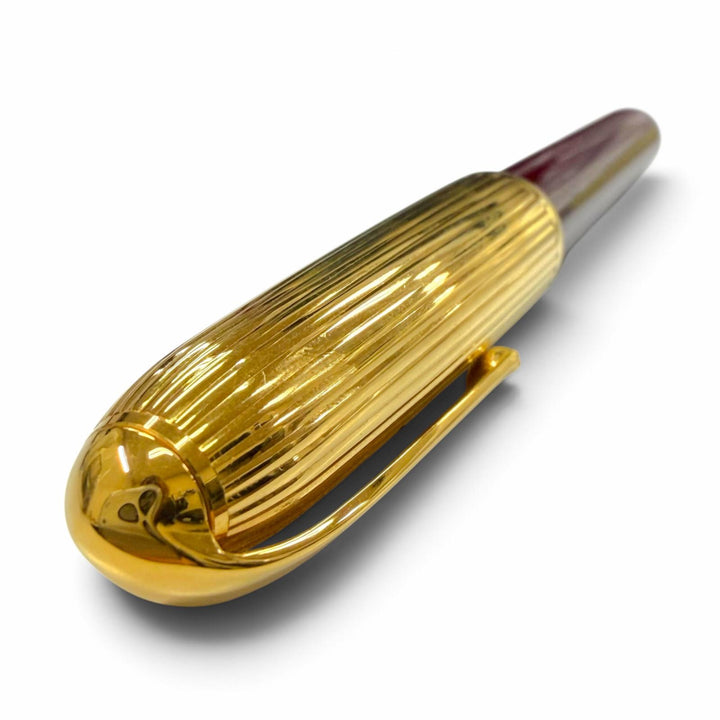Very Good Cartier fountain pen Pasha de Cartier Marble Pattern gold 18K mens