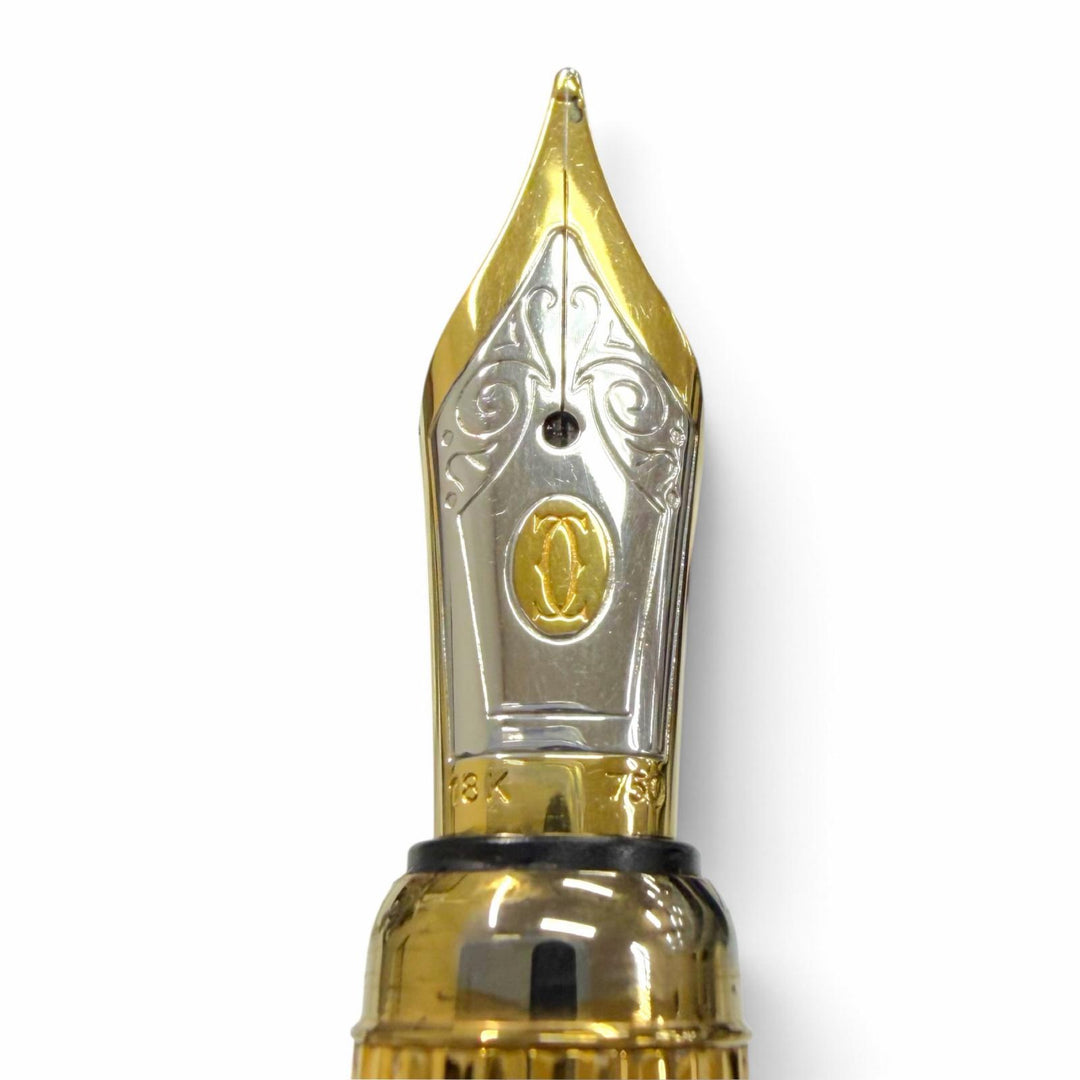 Very Good Cartier fountain pen Pasha de Cartier Marble Pattern gold 18K mens