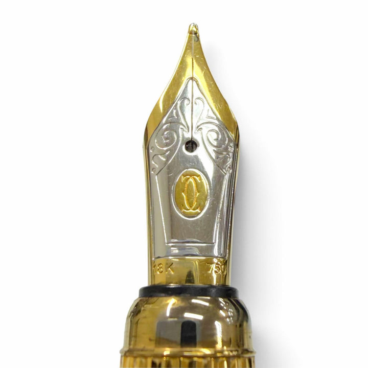 Very Good Cartier fountain pen Pasha de Cartier Marble Pattern gold 18K mens