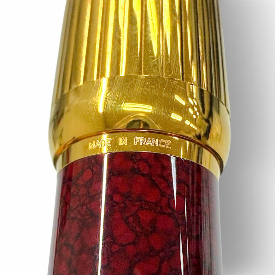 Very Good Cartier fountain pen Pasha de Cartier Marble Pattern gold 18K mens