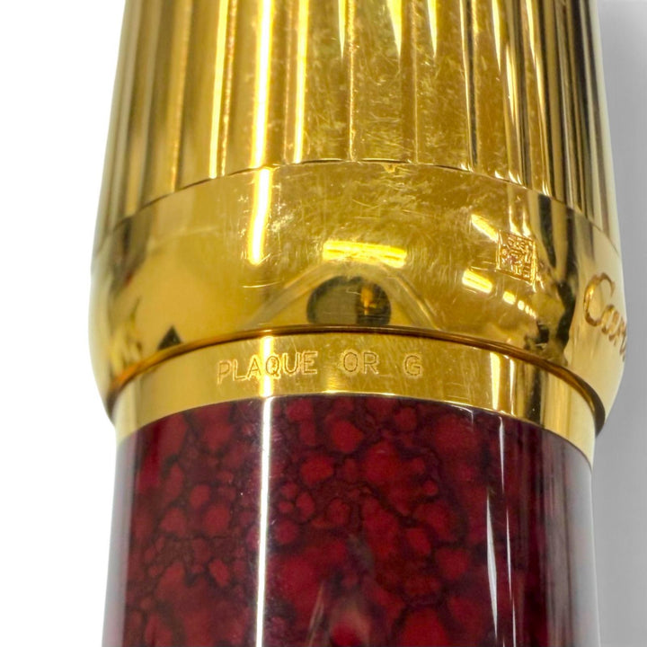 Very Good Cartier fountain pen Pasha de Cartier Marble Pattern gold 18K mens