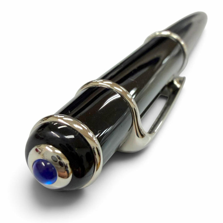 Excellent Cartier Ballpoint pen Diaboro de Cartier Twist type Blue Gemstone