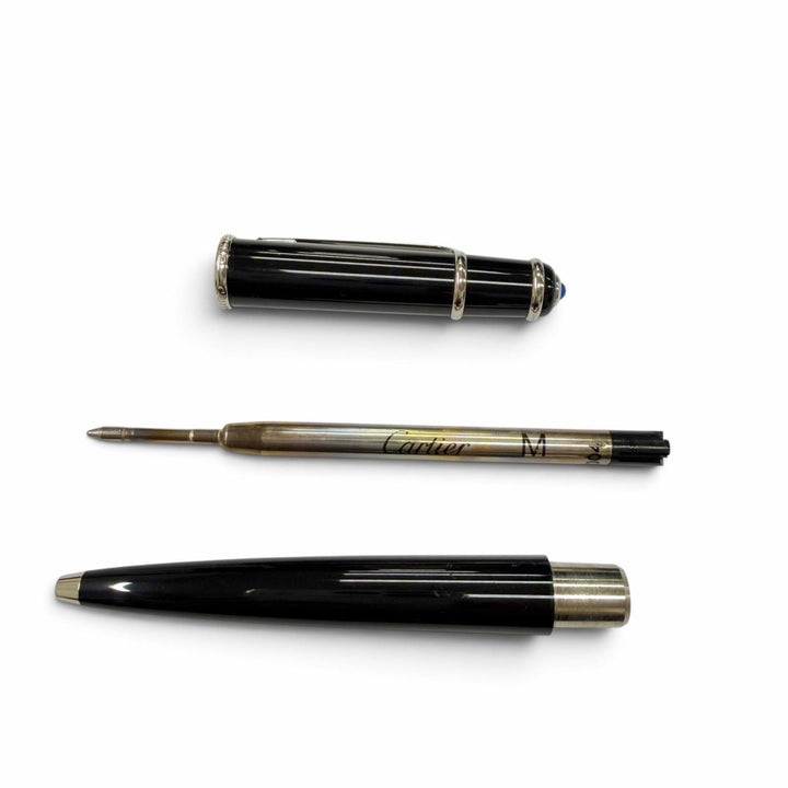Excellent Cartier Ballpoint pen Diaboro de Cartier Twist type Blue Gemstone