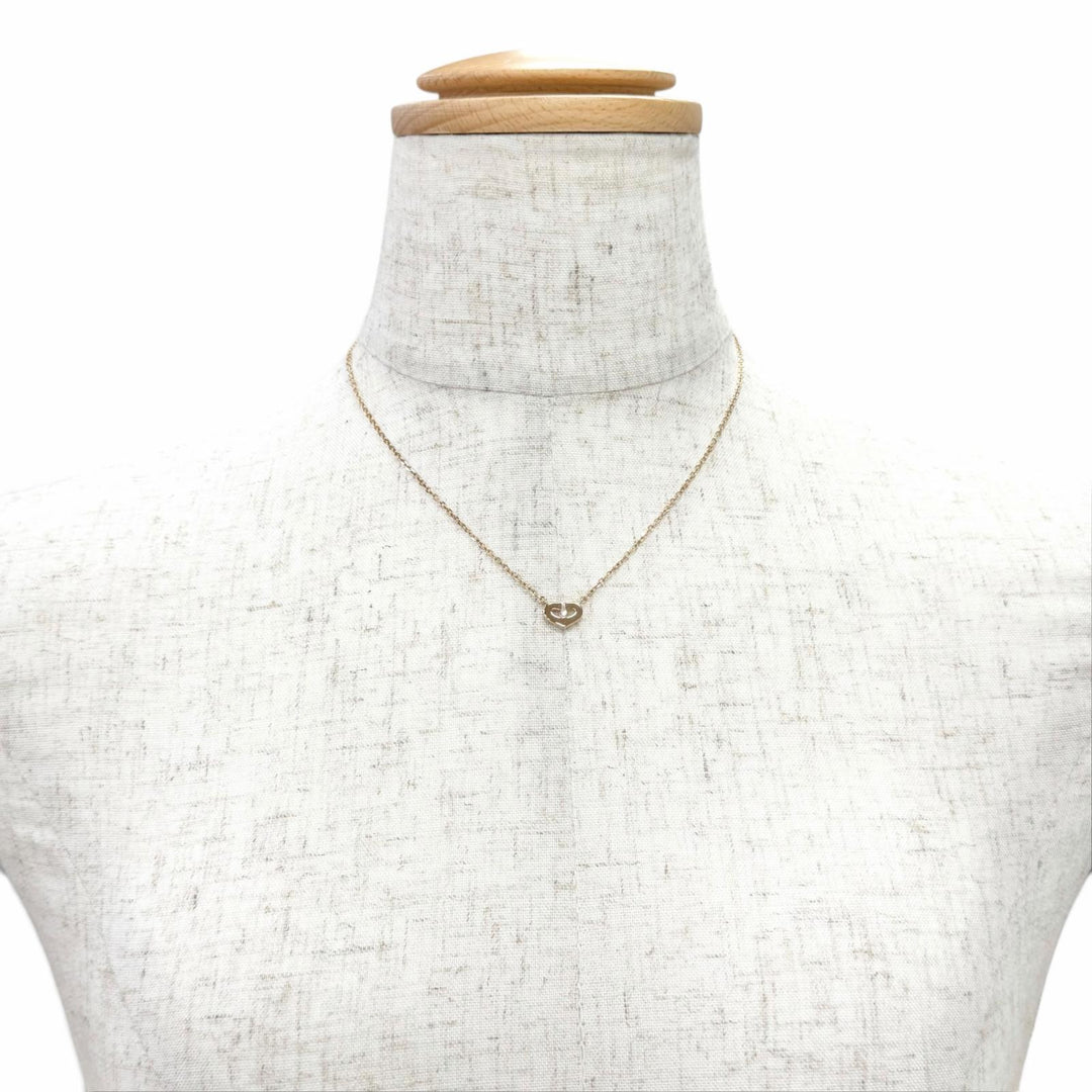 Excellent Cartier C Heart 1P Diamond Necklace, Accessory, 750 (PG) K18 B3040400