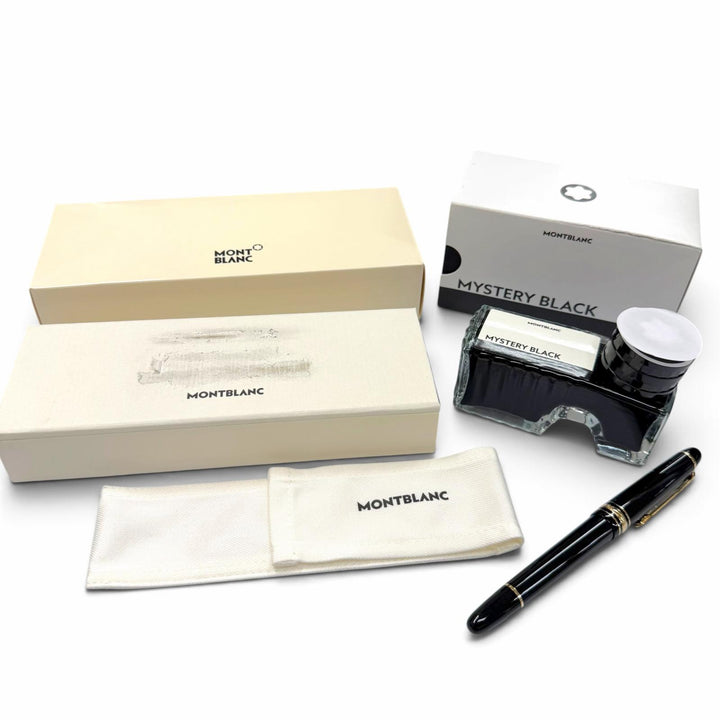 Pristine MONTBLANC fountain pen Meisterstück 145 Classic black 14K mens