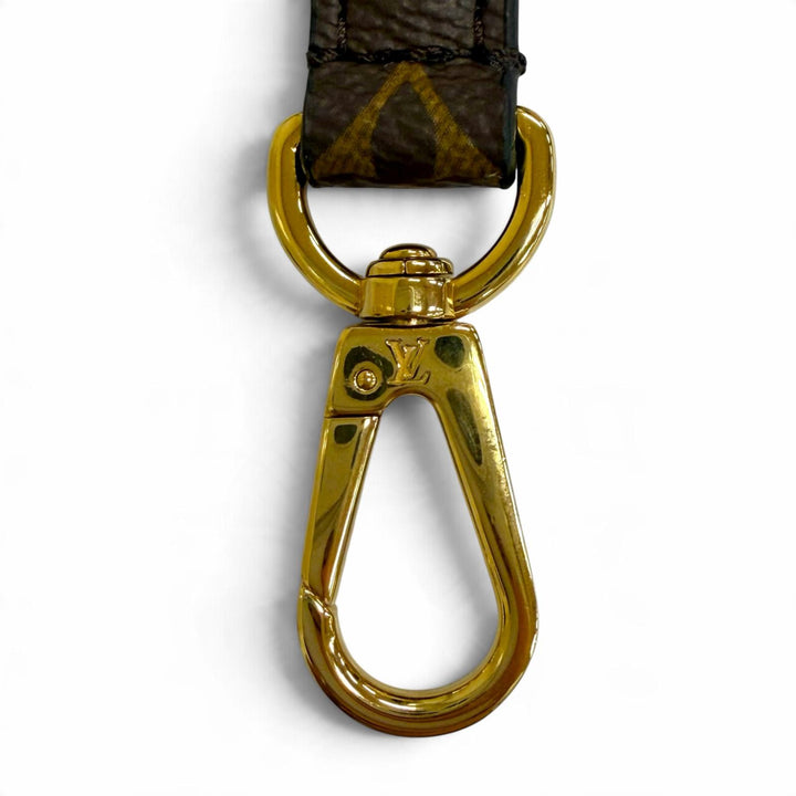 Great LOUIS VUITTON Shoulder strap Monogram Brown leather Women J02288