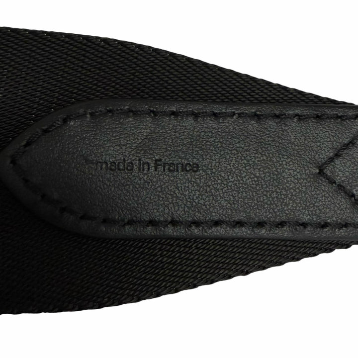 Great LOUIS VUITTON Shoulder strap Logo design black leather
